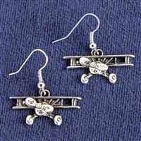 Náušnice stříbrné Dvouplošník