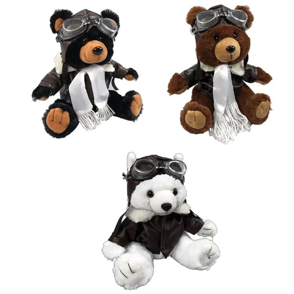 Aviator Teddy Bear - brown