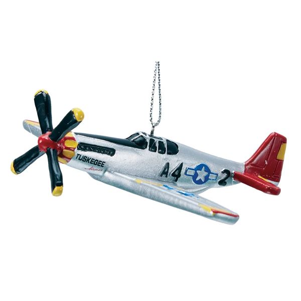 Vánoční ozdoba Tuskegee Airmen P-51 Mustang