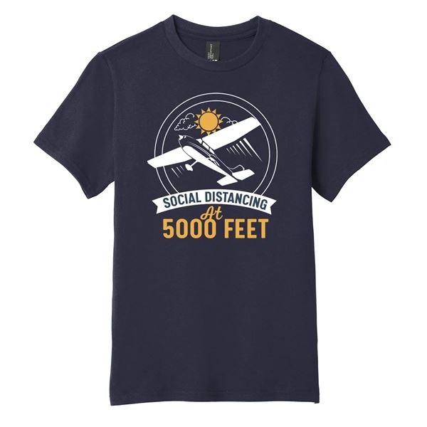 Dětské tričko Social Distancing tm. modré, S