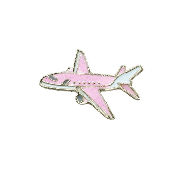Airplane Brooch Pins - small, pink
