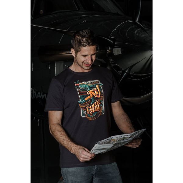 BORN TO FLY T-Shirt P-51 MUSTANG WILD WEST, L