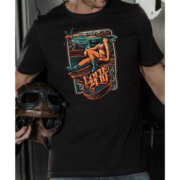 BORN TO FLY T-Shirt P-51 MUSTANG WILD WEST, M