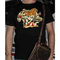 BORN TO FLY T-Shirt P-51 MUSTANG Pin-up XL