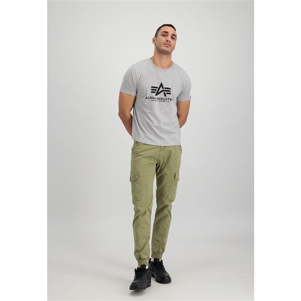 Alpha Industries Tričko Basic šedý melír, XL