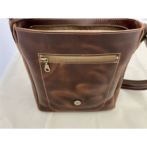 ANTONIO Kožená příruční taška přes rameno COCKPIT