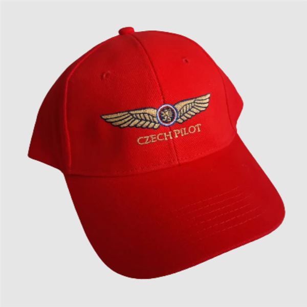 Czech Pilot kšiltovka, červená