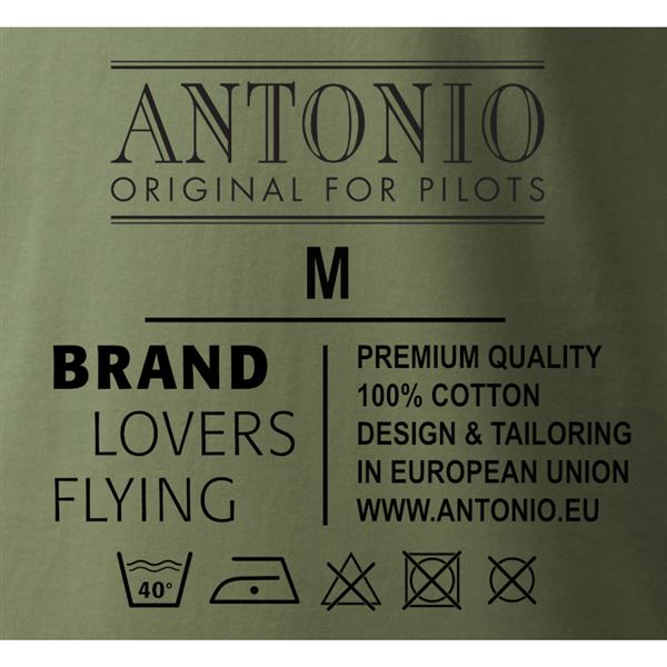 ANTONIO Tričko s bombardérem Dornier Do 17, zelená, XL