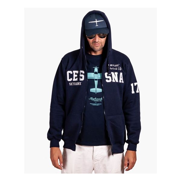 EEROPLANE Mikina Cessna 172 Skyhawk - navy, L