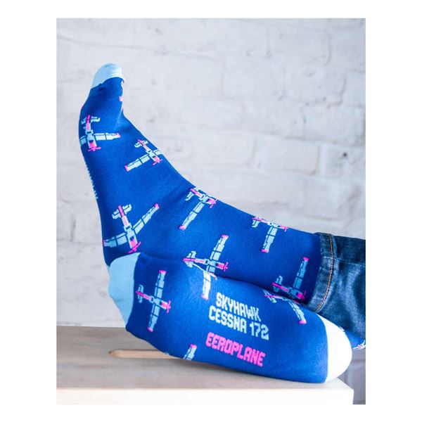 EEROPLANE Ponožky Cessna 172 modré, 36/42