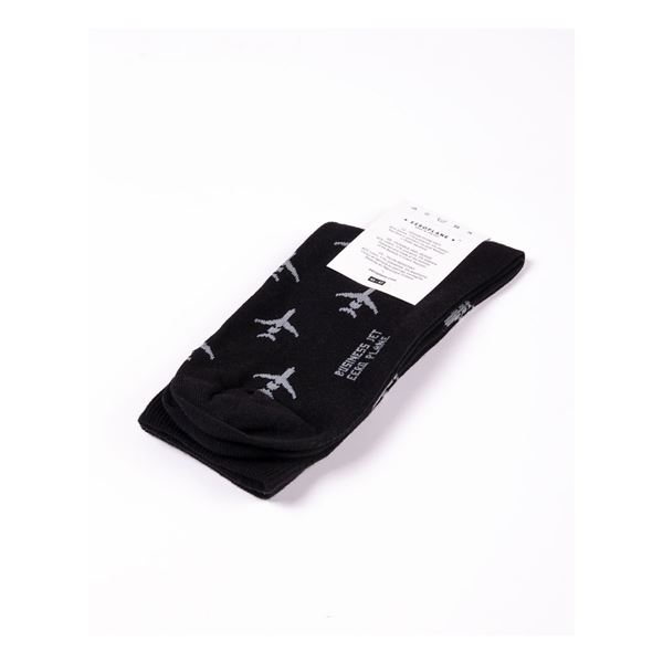 EEROPLANE Jet Socks black - grey plane, 43/47