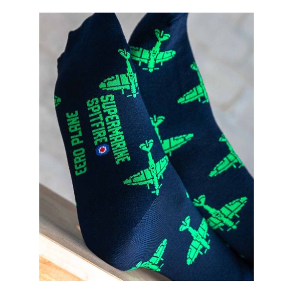 EEROPLANE Ponožky Spitfire navy/green, 39/42