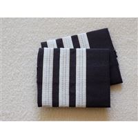 Embroidery Epaulettes 3 Bar Silver - small, 1 pc Embroidery Epaulettes 3 Bar Silver - small, 1 pc