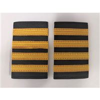 Embroidery Epaulettes 4 Bar Gold - large, Pair Embroidery Epaulettes 4 Bar Gold - large, Pair