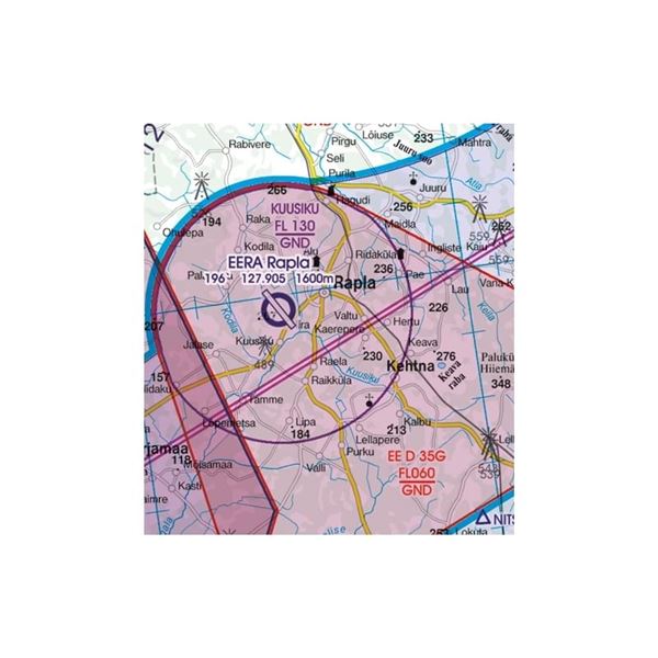 Estonsko VFR ICAO mapa 2024