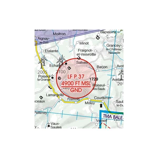 Francie Severovýchod VFR mapa 2024