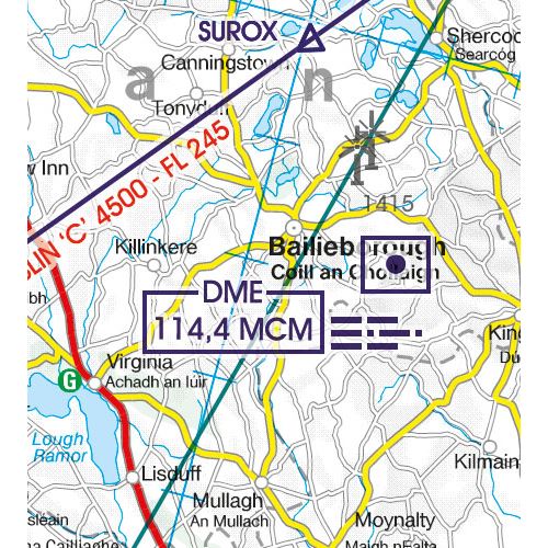 Irsko VFR ICAO mapa 2024