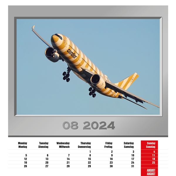 Airplanes calendar 2024