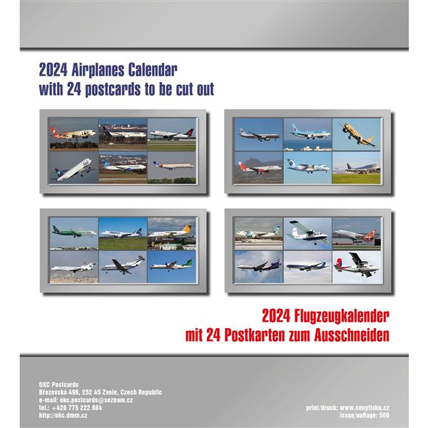 Airplanes calendar 2024