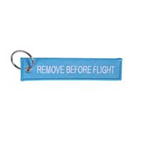 Klíčenka REMOVE BEFORE FLIGHT světle modrá
