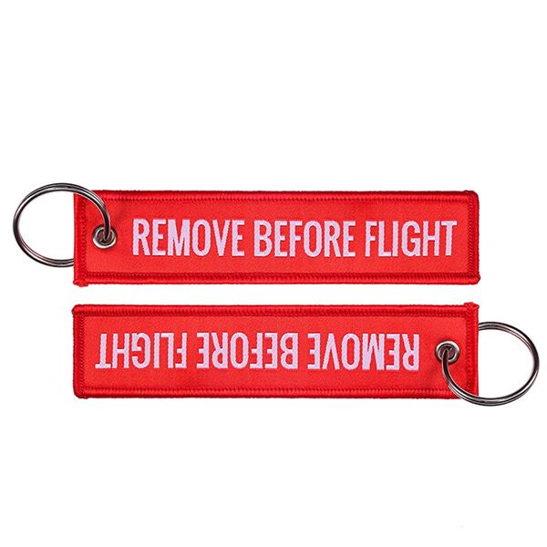 Key Ring “REMOVE BEFORE FLIGHT” red
