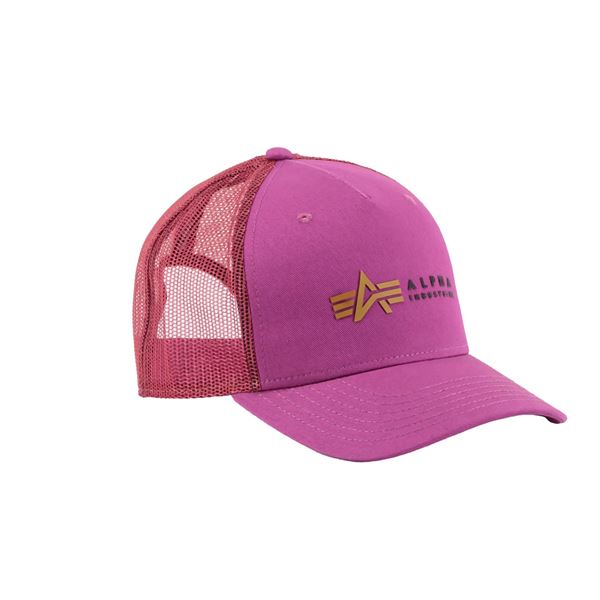 Alpha Industries Kšiltovka Label purpurová