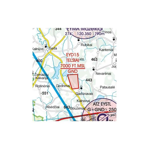 Litva VFR ICAO mapa 2024