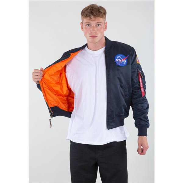 Alpha Industries Bunda MA-1 VF NASA, modrá M