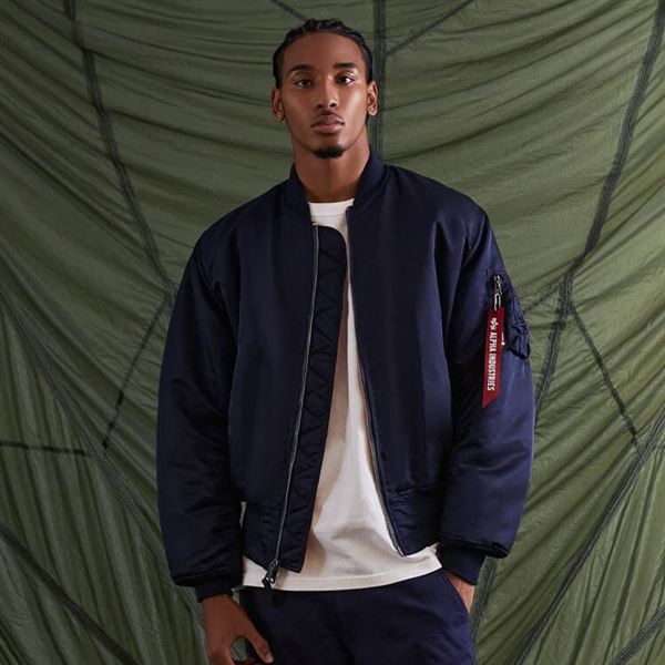 Alpha Industries Bunda MA-1 HERITAGE modrá, M