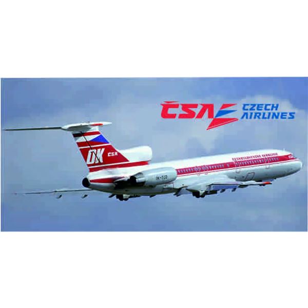 Hliníková magnetka Tu-154 ČSA, malá