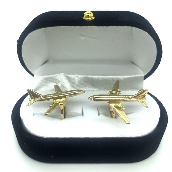 Manžetové knoflíčky Boeing 737, zlaté