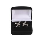 Manžetové knoflíčky Cessna, stříbrné