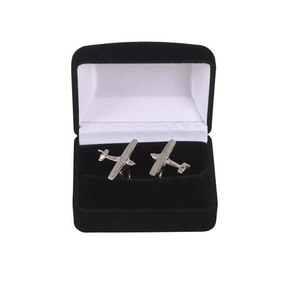Manžetové knoflíčky Cessna, stříbrné