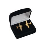 Douglas DC-3 Cufflinks, gold