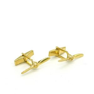 Manžetové knoflíčky Vrtule, zlaté