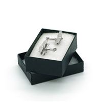 Manžetové knoflíčky Tiger Moth, stříbrné