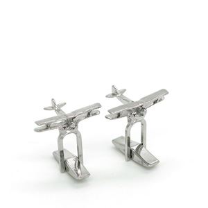 Manžetové knoflíčky Tiger Moth, stříbrné