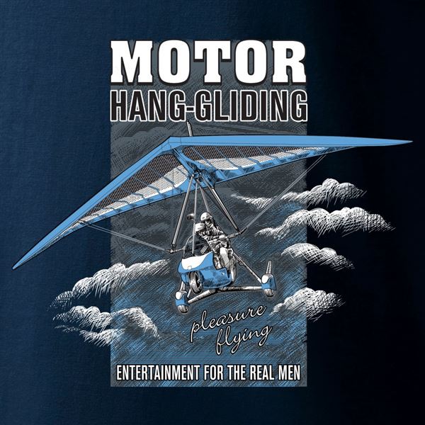 ANTONIO Tričko rogalo MOTOR HANG-GLIDING modré, L