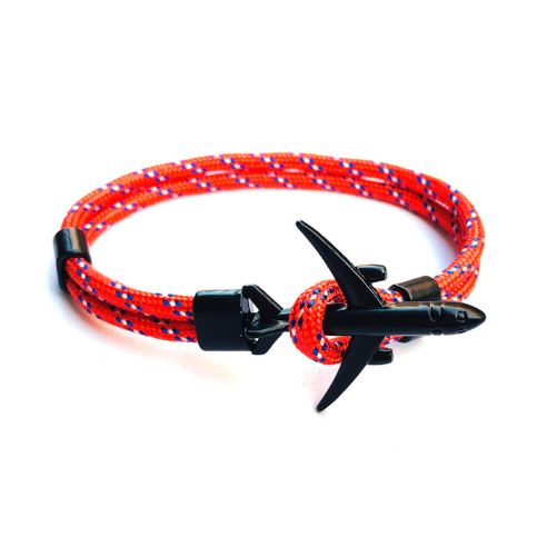 Airplane Bracelet - red-blue, airplane black