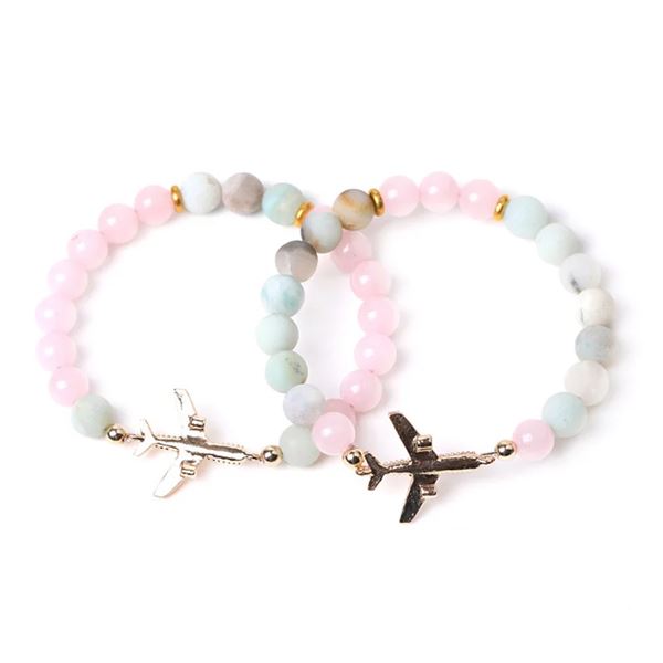 Minerální náramek Letadlo, pastel