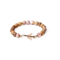 Minerální náramek Letadlo, béžový