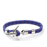 Airplane Bracelet - blue-red, airplane silver
