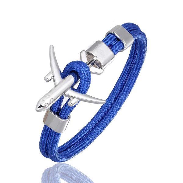 Airplane Bracelet Child blue, plane silver, 16 cm