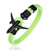 Airplane Bracelet - neon, airplane black, 21 cm