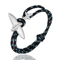 Spitfire Bracelet - black-blue, airplane silver
