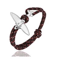 Spitfire Bracelet - brown, airplane silver