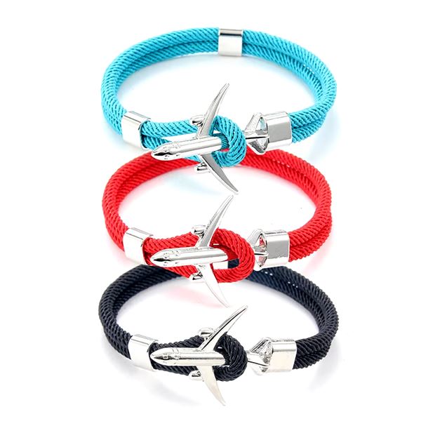 Airplane Bracelet Child sky blue, plane silver, 16 cm