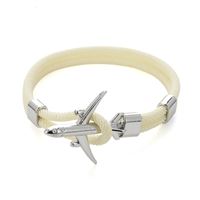 Airplane Bracelet - vanilla, plane silver, 21 cm