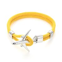 Airplane Bracelet - yellow, airplane silver, 21 cm