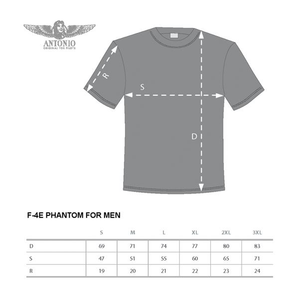 ANTONIO T-shirt with fighter F-4E PHANTOM II, L